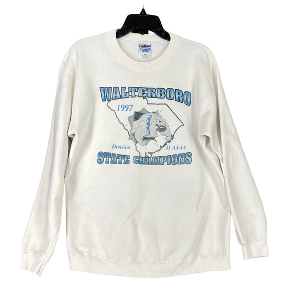 Gildan Other - Vintage‎ 1997 Walterboro Bulldogs State Champions Sweatshirt Mens L Carolina 90s